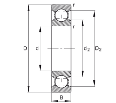 ������S�� 6205-C, �����ă�(n��i)���Y(ji��)��(g��u)��C ����������(j��) DIN 625-1 ��(bi��o)��(zh��n)����Ҫ�ߴ�
