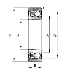���{(di��o)�����S�� 2209-K-2RS-TVH-C3, ����(j��) DIN 630 ��(bi��o)��(zh��n)����Ҫ�ߴ�, �F�����F�� 1:12���ɂ�(c��)���ܷ�