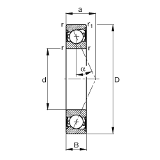 ���S�S�� B71908-E-2RSD-T-P4S, �{(di��o)��(ji��)���Ɍ����b�����|�� �� = 25�����ɂ�(c��)���ܷ����ǽ��|�����ƹ���