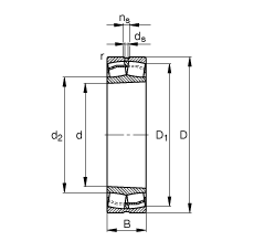 �{(di��o)�ĝL���S�� 22309-E1-K, ����(j��) DIN 635-2 �˜ʵ���Ҫ�ߴ�, �F�����F�� 1:12