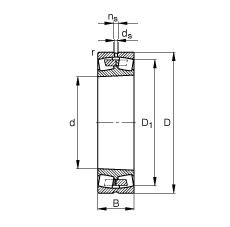 �{(di��o)�ĝL���S�� 23096-K-MB, ����(j��) DIN 635-2 ��(bi��o)��(zh��n)����Ҫ�ߴ�, �F�ף��F�� 1:12